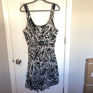 Black & White Patterned Cocktail Dress